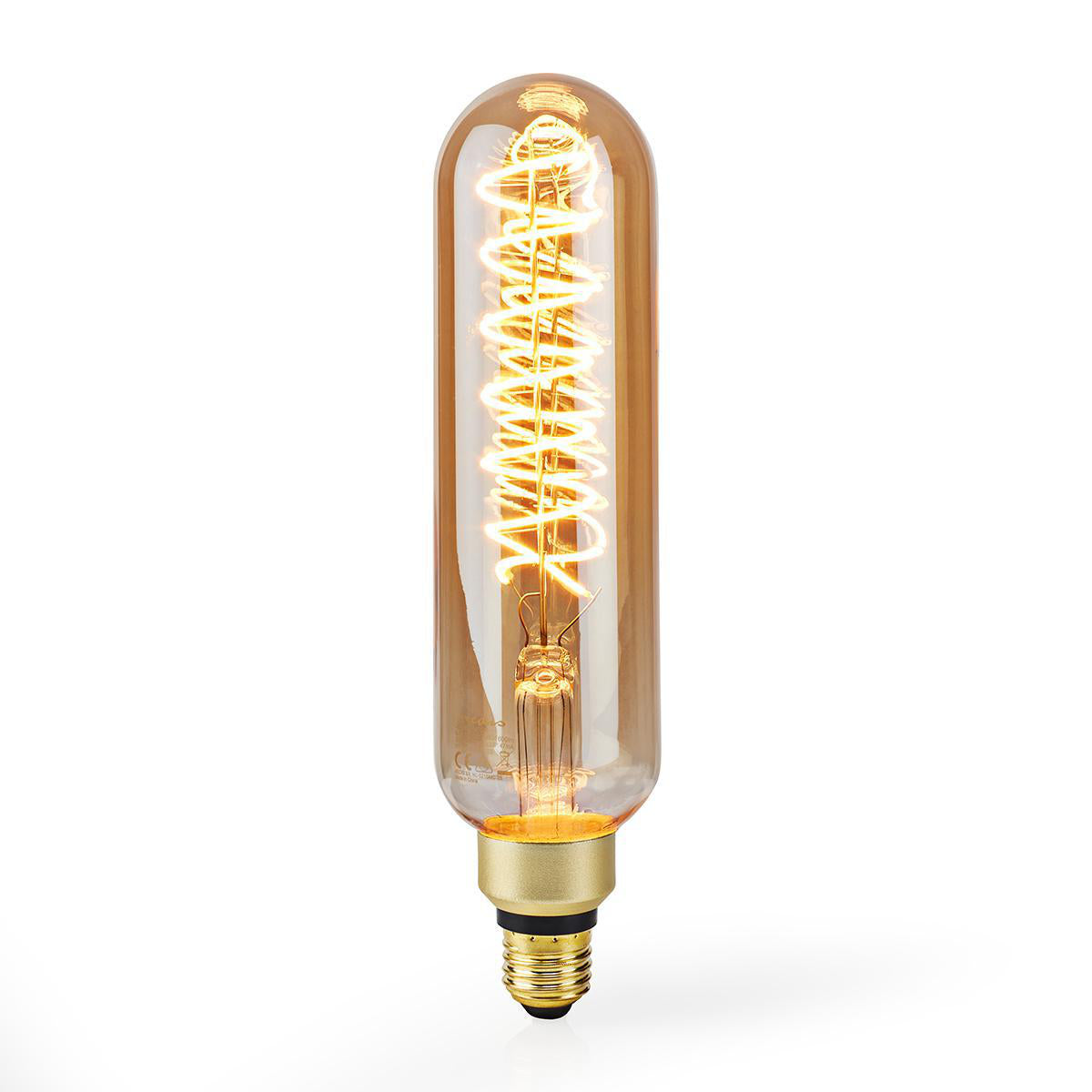 LED-Filament-Lampe E27 | T65 | 8.5 W | 600 lm | 2000 K | Dimmbar | Mit Gold Finish | Retro Style | 1 Stück