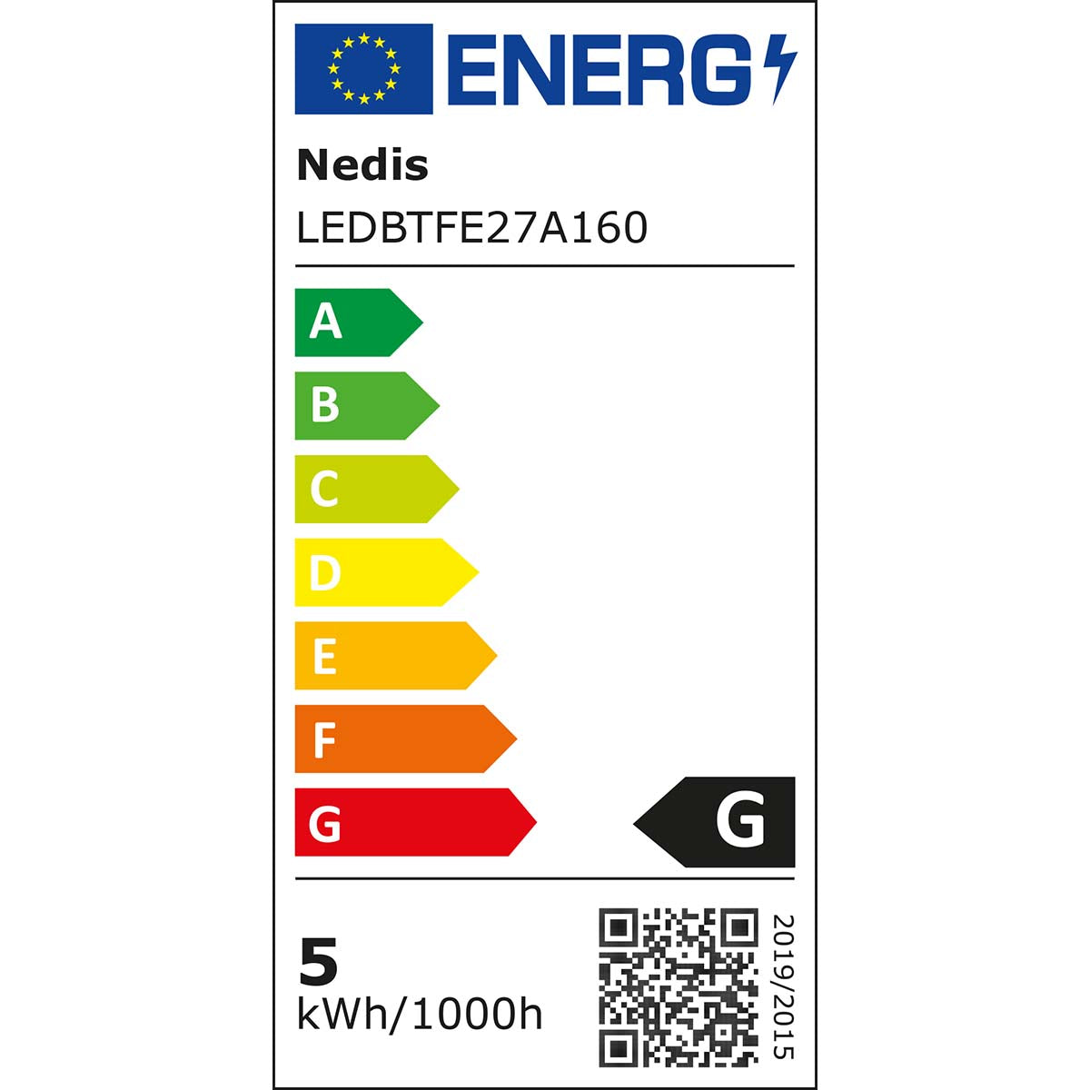 LED-Filament-Lampe E27 | A160 | 5 W | 280 lm | 2000 K | Dimmbar | Warmweiss | Retro Style | 1 Stück