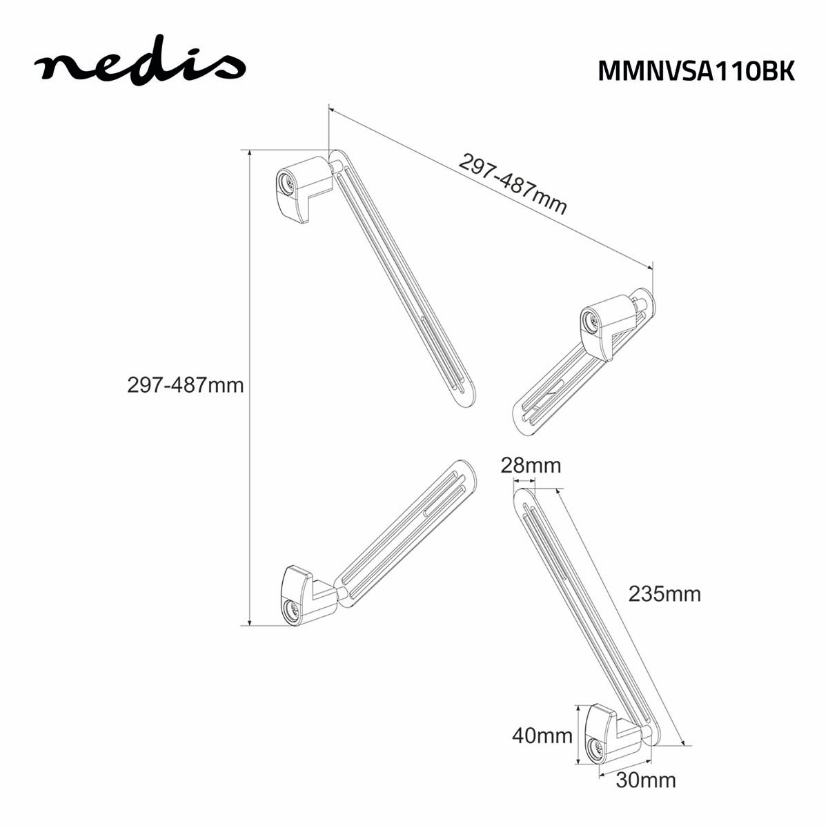 Adapter Mount Kit | 13 " | 27 " | max. Gewicht: 8 kg