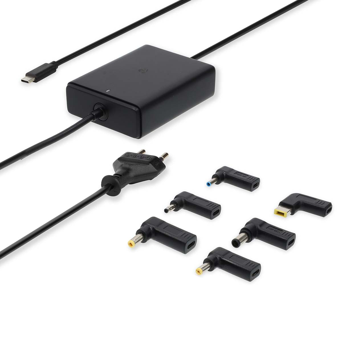 Notebook Adapter | GaN | 65 W | 5 / 9 / 12 / 15 / 20 V DC | 2.4 / 3.0 / 3.25 A | Benutzt für: Notebook / Smartphone / Tablet | Euro / Typ-C (CEE 7/16)