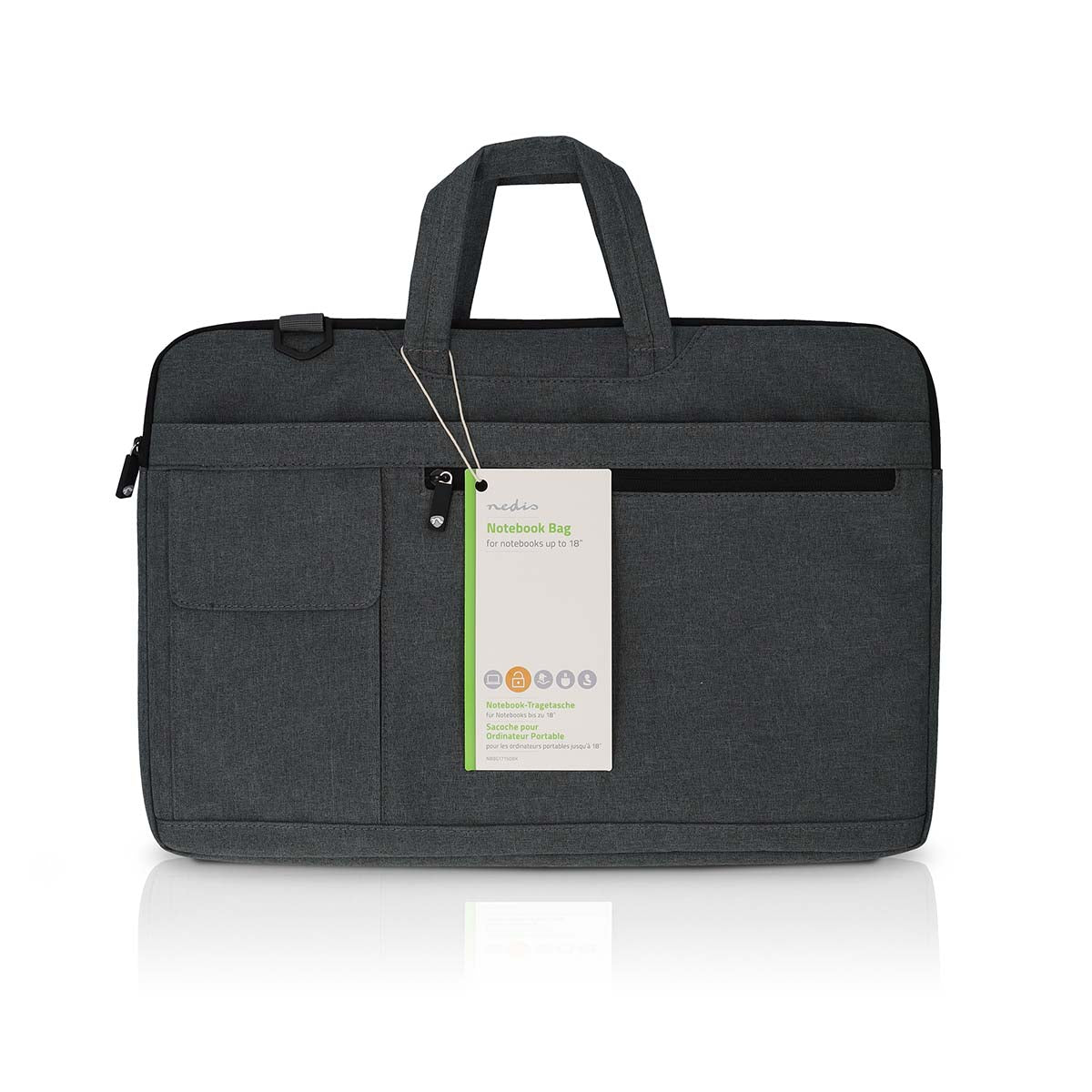 Notebook-Tasche | 17 - 18 " | Trageriemen | 8 Fächer | 30 mm | 320 mm | 460 mm | Polyester