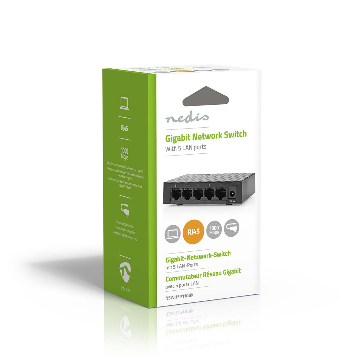 Netzwerkschalter | Wired Geschwindigkeit: Gigabit | Anzahl Ethernet-Ports: 5