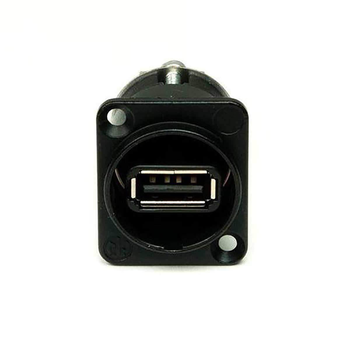 Wendbarer USB 2.0 Gender Changer (Typ A und B), schwarzes D-Gehäuse