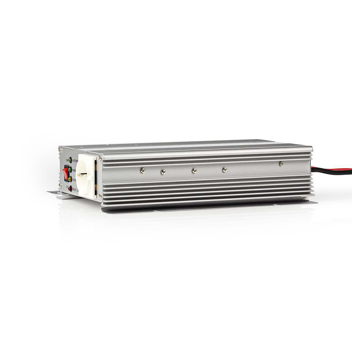 Power Inverter änderte Sinus-Wellen | Eingangsspannung: 12 V DC | Geräteausgangsanschluss: 1 | 230 V AC 50 Hz | 600 W | Spitzenleistung: 1500 W | Buchsentyp: F (CEE 7/3) | Batterieklemmen | Silber