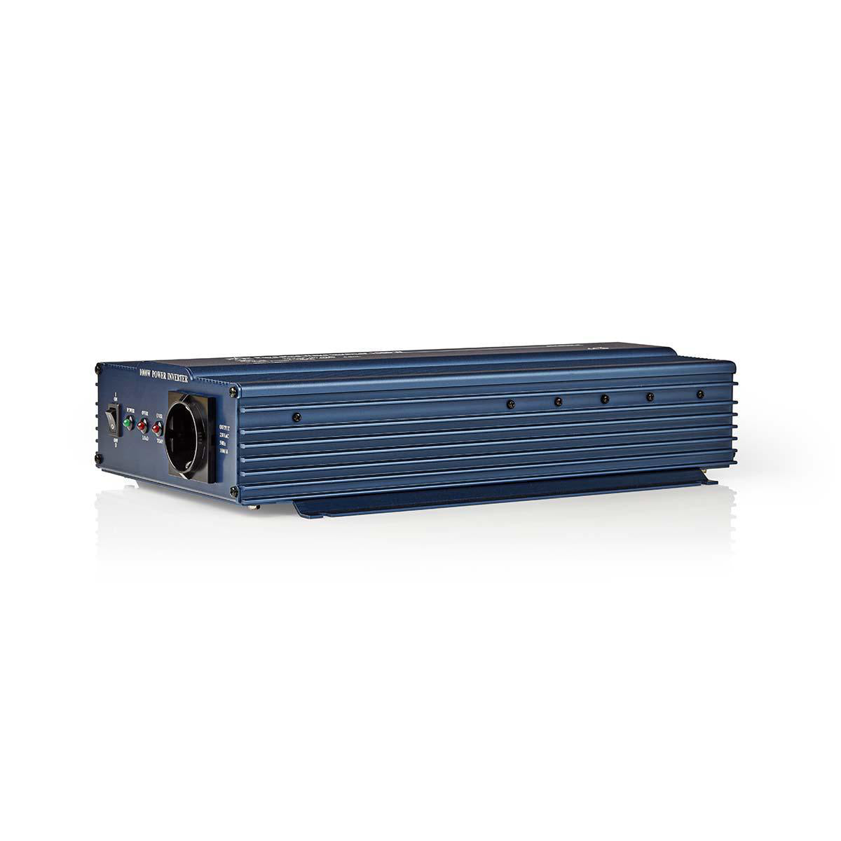 Power Inverter reine Sinus-Wellen | Eingangsspannung: 24 V DC | Geräteausgangsanschluss: Type F (CEE 7/3) | 230 V AC 50 Hz | 1000 W | Spitzenleistung: 2000 W | Schraubklemme | Reine Sinuswelle | Düse | Blau