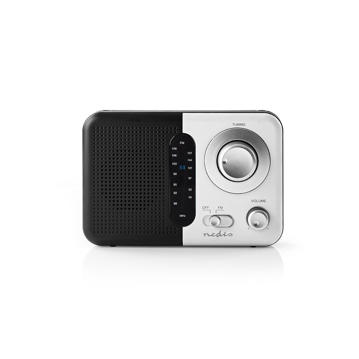 FM-Radio | Tragbare Ausführung | FM | Batteriebetrieben / Netzstromversorgung | Analog | 2.4 W | Scharz-weiß Monitor | Bluetooth® | Kopfhörerausgang | Tragegriff | Schwarz / Weiss