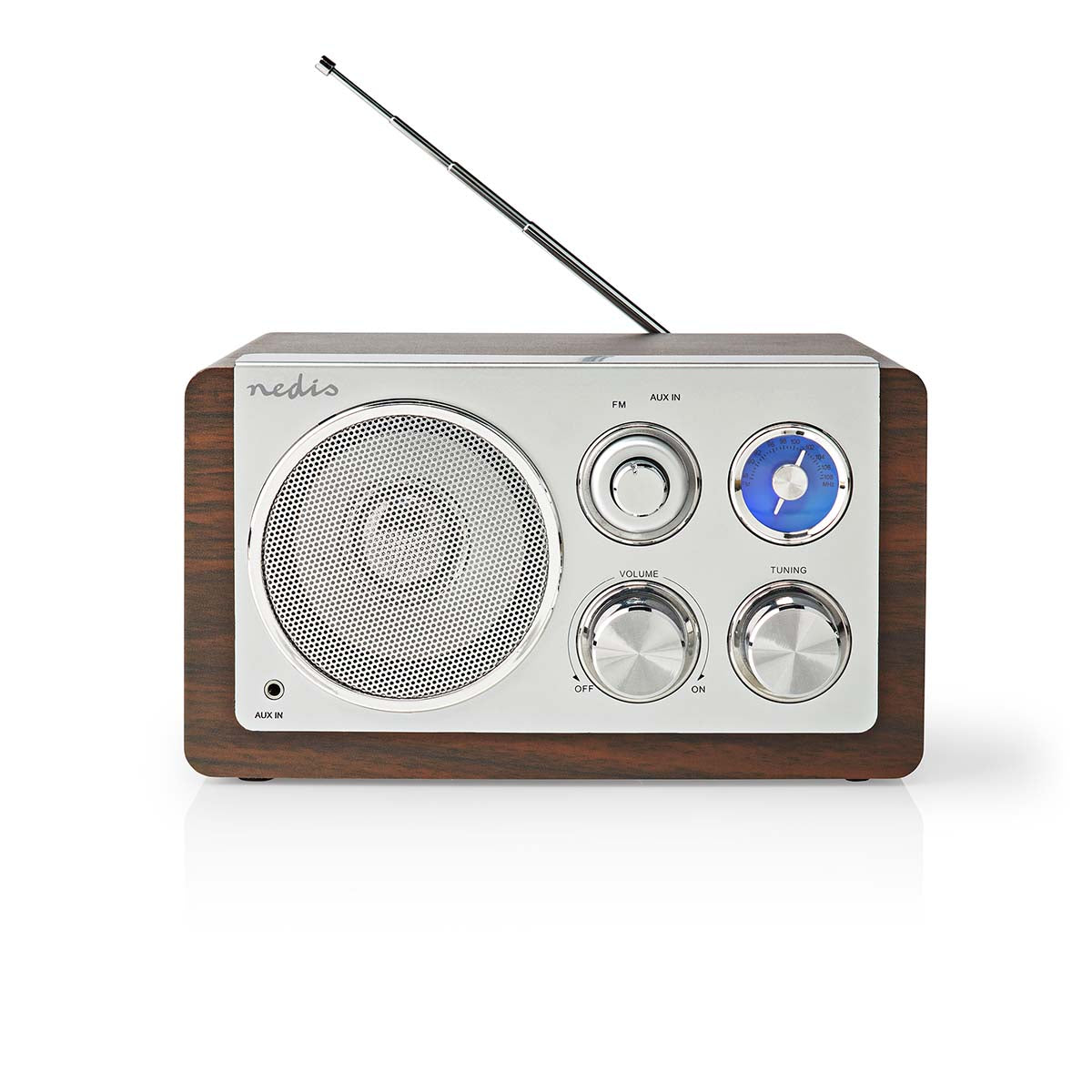 FM-Radio | Tisch Ausführumg | FM | Netzstromversorgung | Analog | 15 W | Bluetooth® | Braun