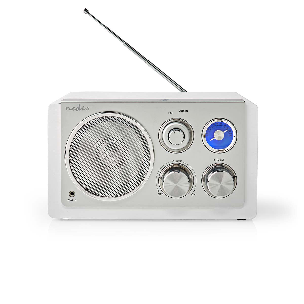 FM-Radio | Tisch Ausführumg | FM | Netzstromversorgung | Analog | 15 W | Bluetooth® | Weiss