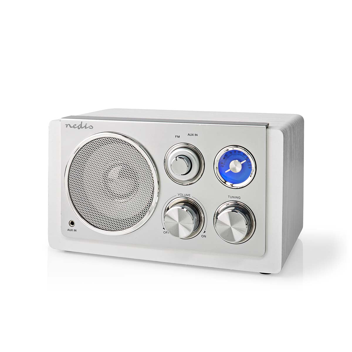 FM-Radio | Tisch Ausführumg | FM | Netzstromversorgung | Analog | 15 W | Bluetooth® | Weiss