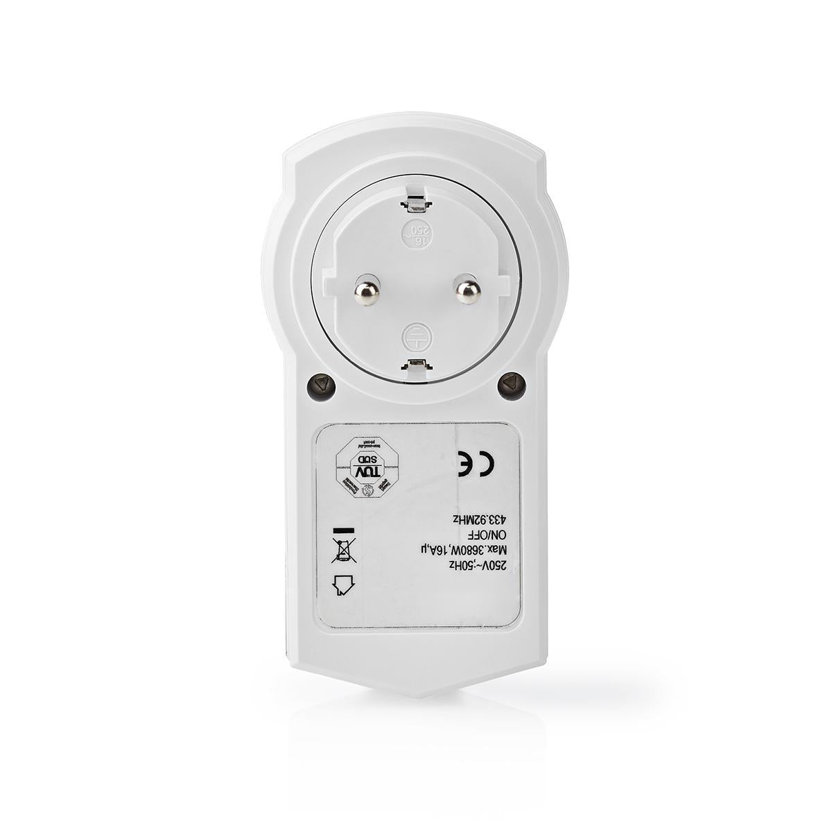 RF-Stecker | Mesh / 433 MHz | IP20 | 3680 W | Schutzkontakt / Typ F (CEE 7/7) | -10 - 40 °C | Weiss