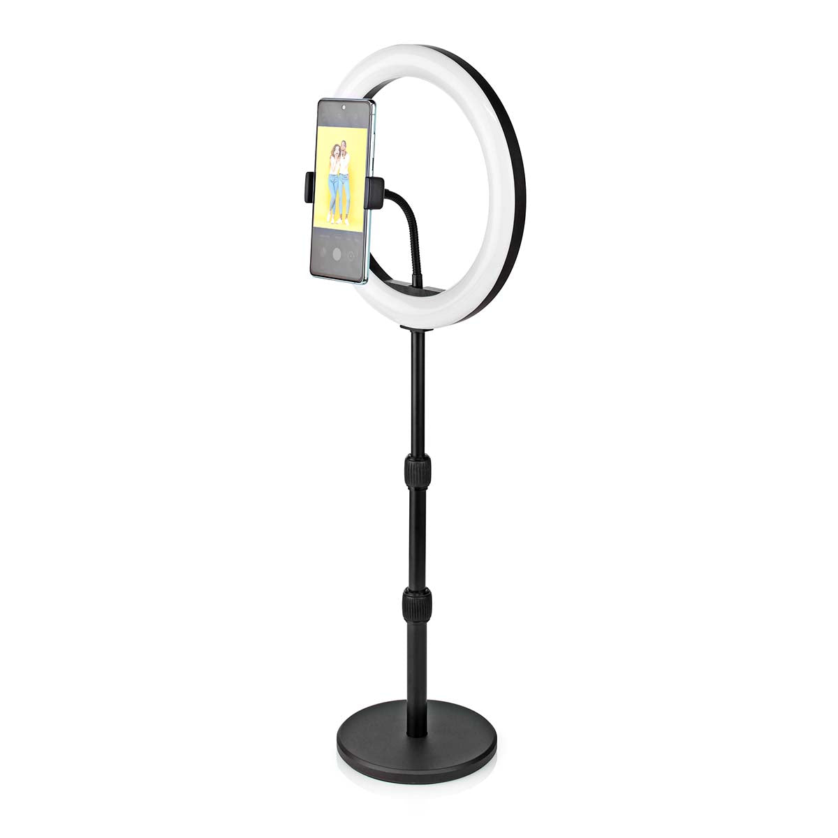 Ringlicht | 10 inch | 120 LED's | 2700 - 6700 K | Tisch | Schwarz