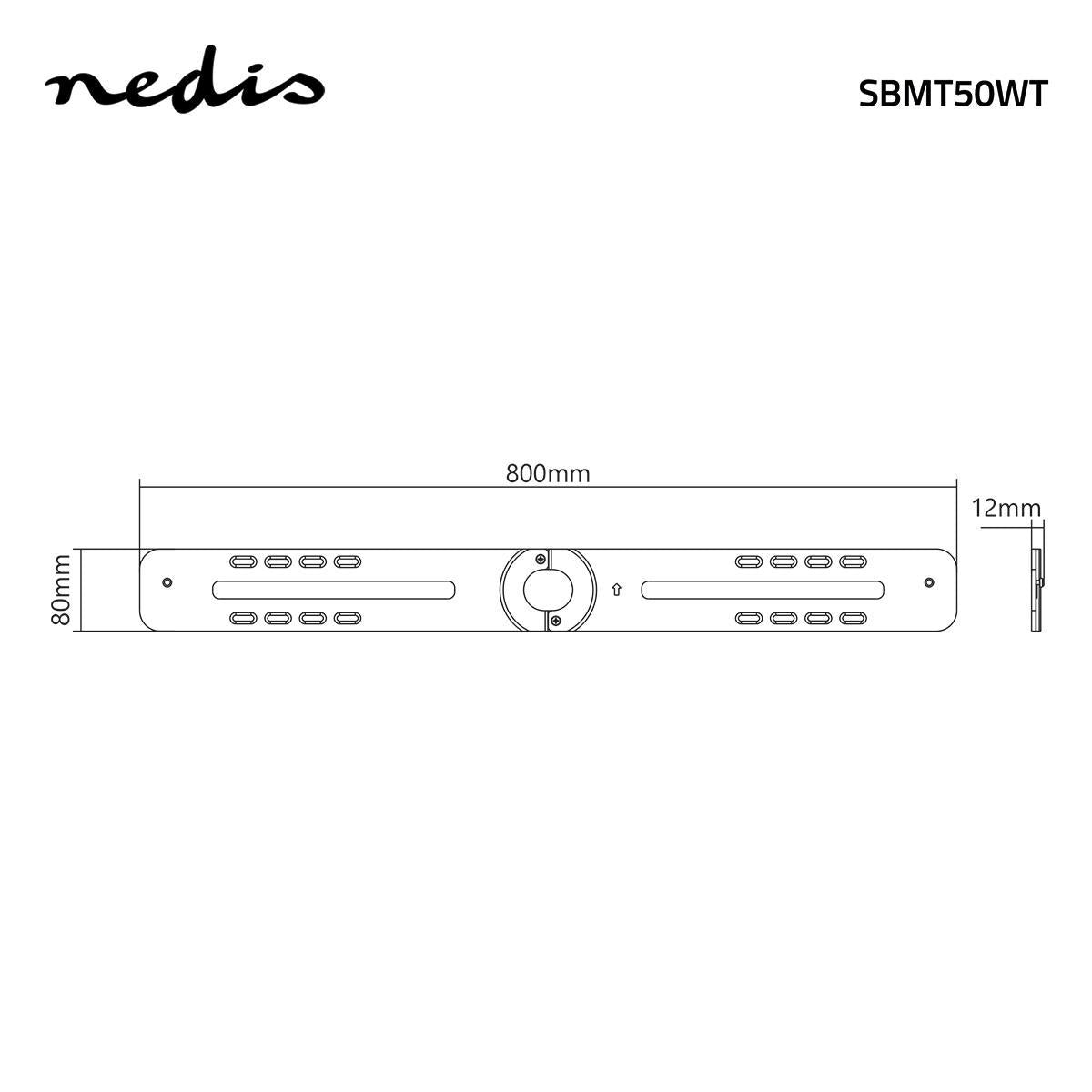 Soundbar Halterung | Kompatibel mit: Sonos® PLAYBAR™ | Wand | 15 kg | Fest | ABS / Stahl | Weiss