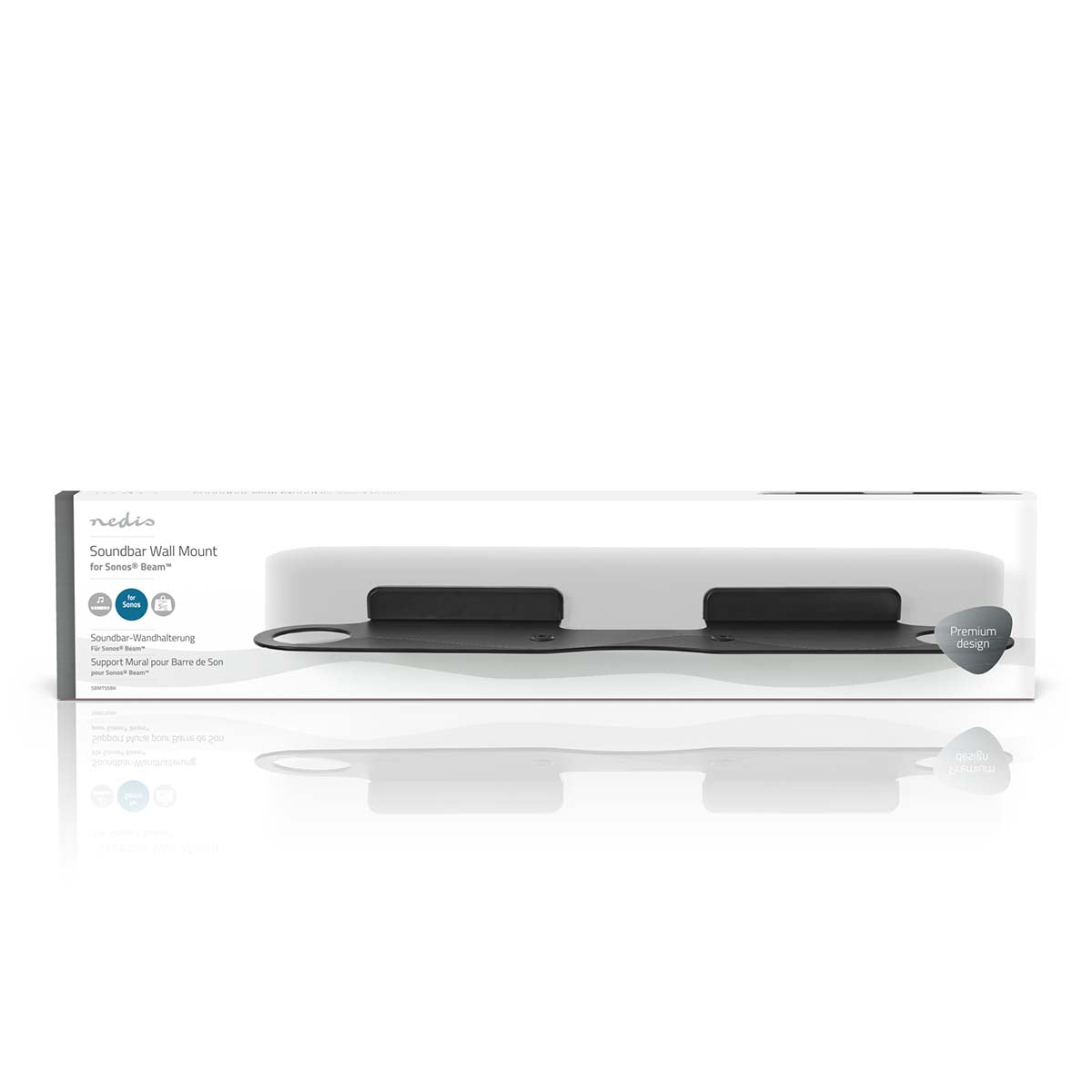 Soundbar Halterung | Kompatibel mit: Sonos® Beam™ | Wand | 5 kg | Fest | ABS / Stahl | Schwarz