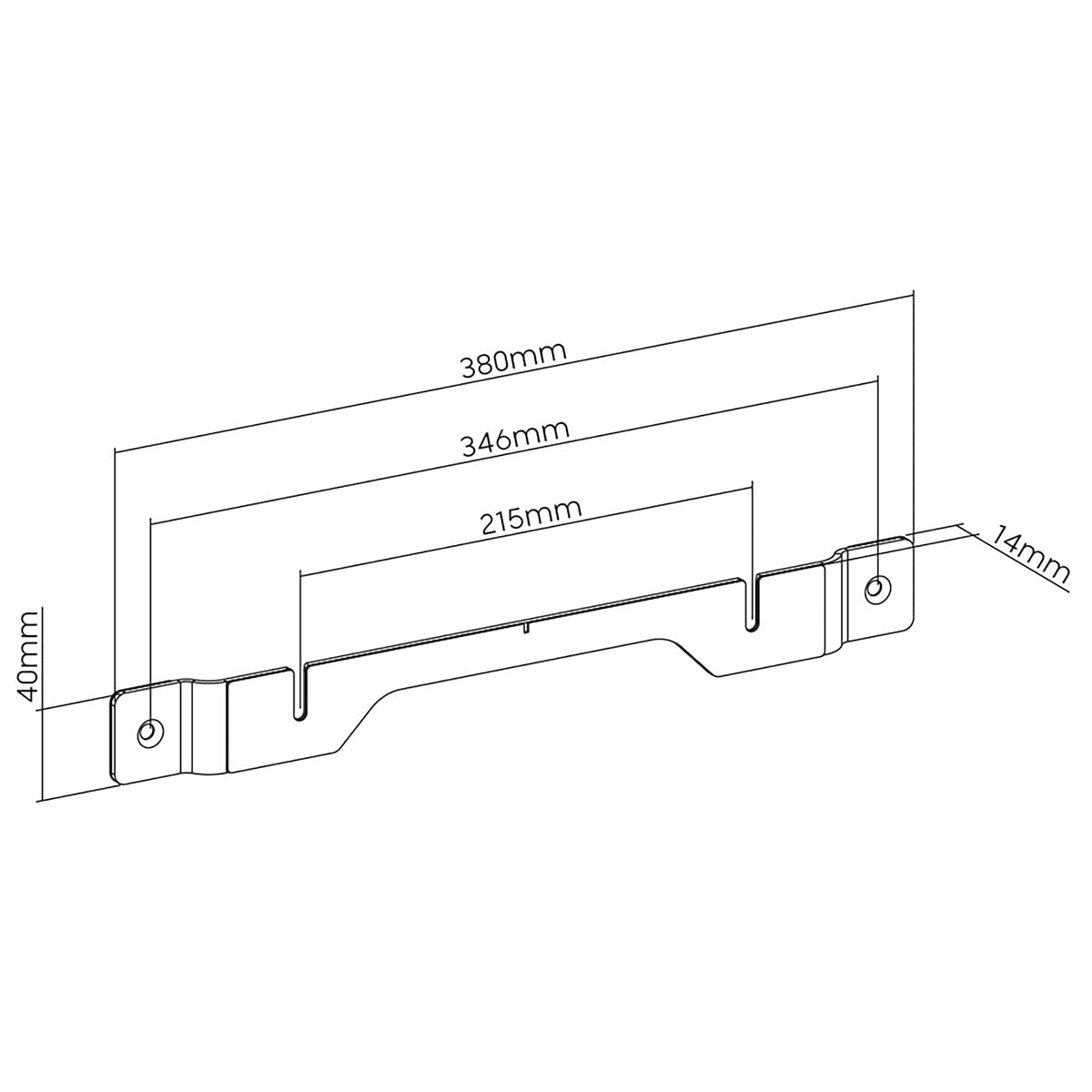 Soundbar Halterung | Kompatibel mit: Sonos® Ray™ | Wand | 2 kg | Fest | ABS / Stahl | Schwarz