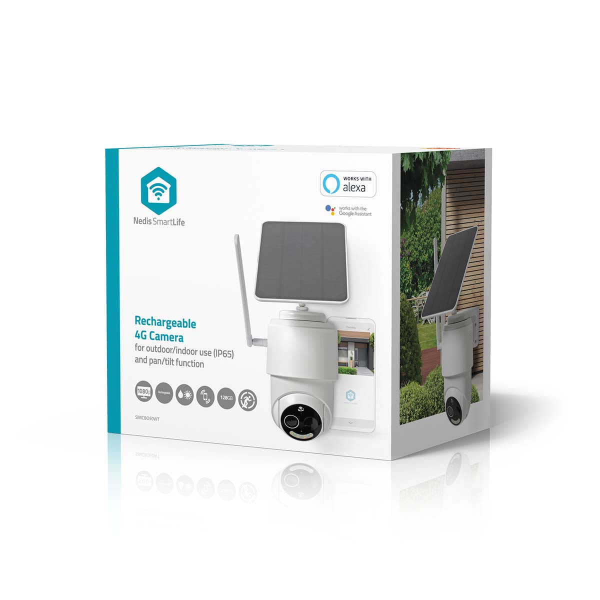 SmartLife Außenkamera | 4G | Full HD 1080p | Pan tilt | IP65 | Cloud Storage (optional) / microSD (not enthalten) | 5 V DC | mit Bewegungssensor | Nachtsicht | Weiss