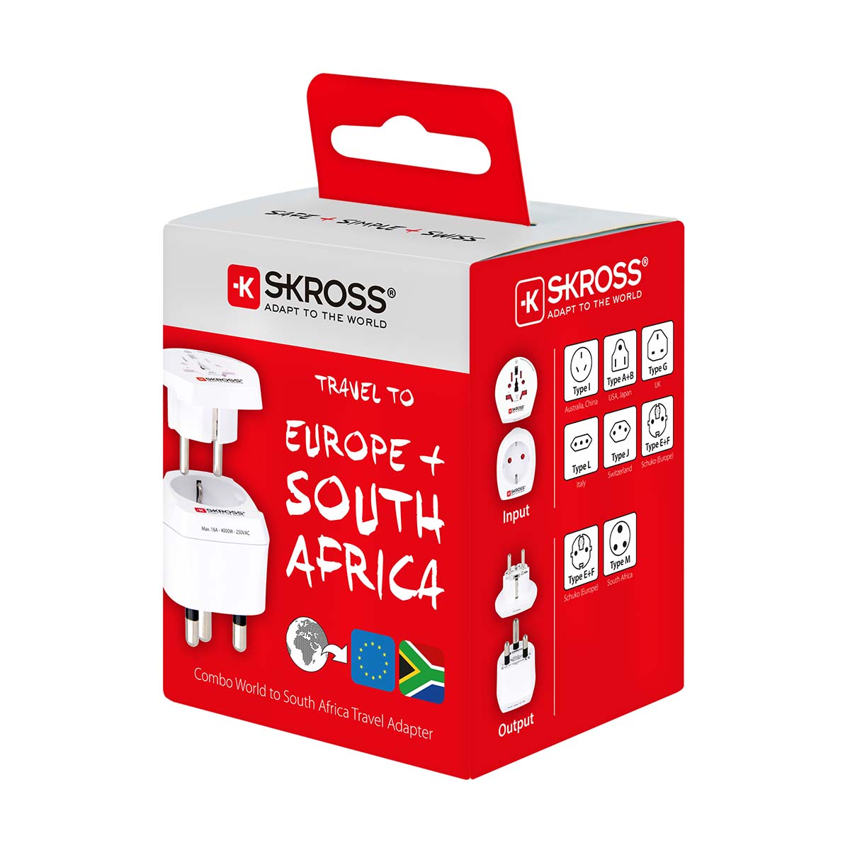 Reise-Adapter Reiseadapter Combo - World für Südafrika mit Schutzkontakt