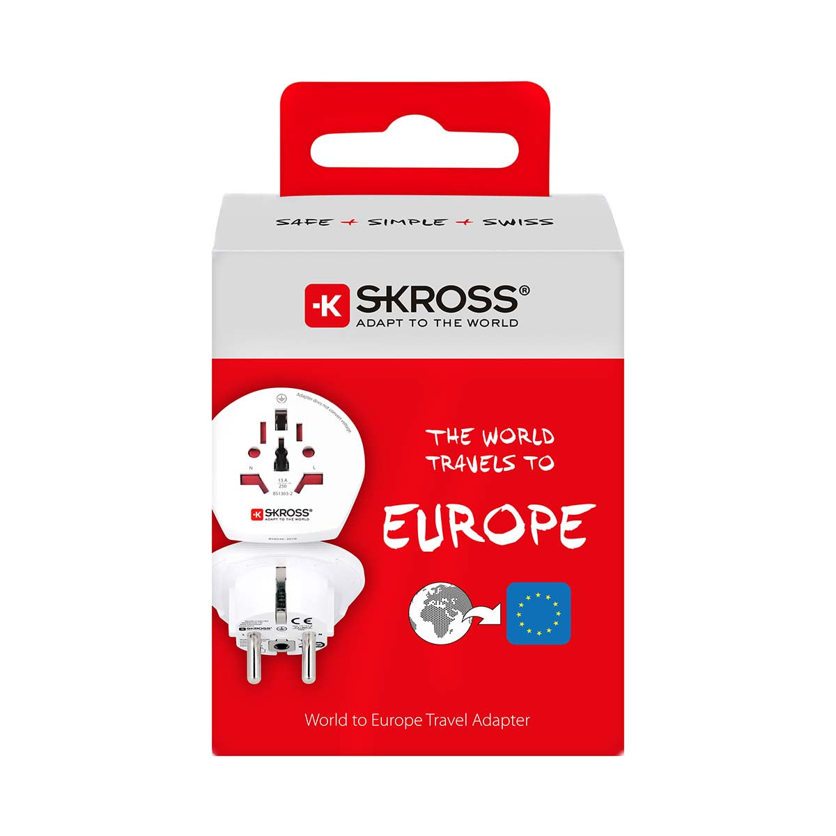 Reise-Adapter Reiseadapter World-Europe mit Schutzkontakt