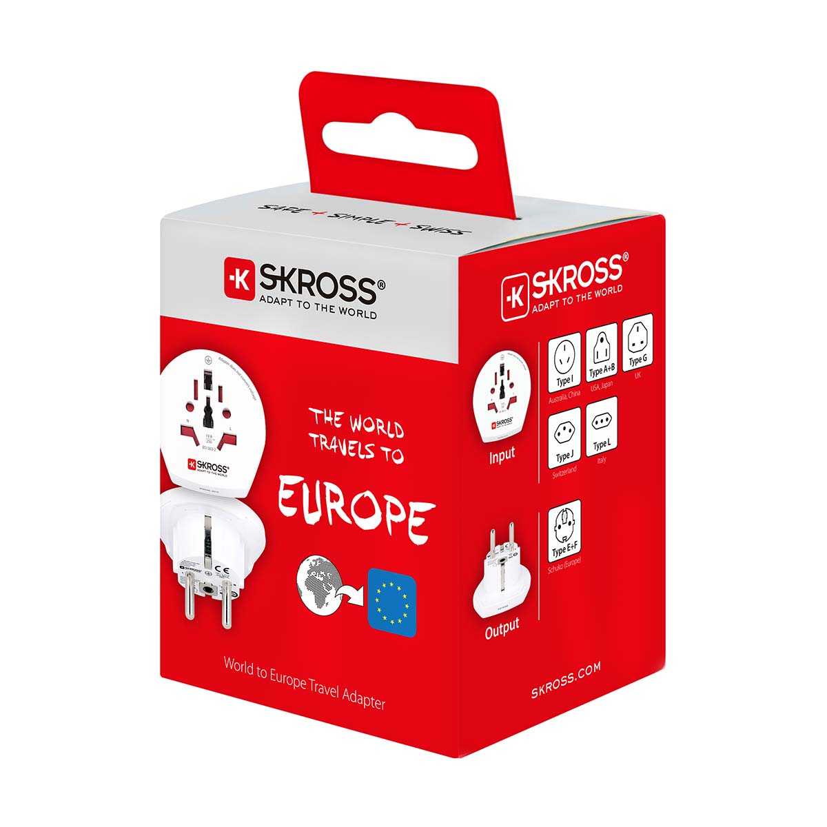 Reise-Adapter Reiseadapter World-Europe mit Schutzkontakt