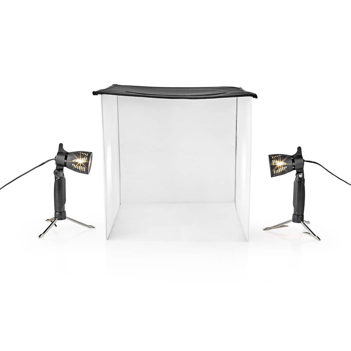 Foto Studio Kit | 400 lm | Faltbar | Hintergründe inkl. | Tragetasche enthalten | Schwarz