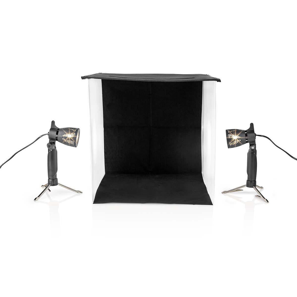 Foto Studio Kit | 400 lm | Faltbar | Hintergründe inkl. | Tragetasche enthalten | Schwarz