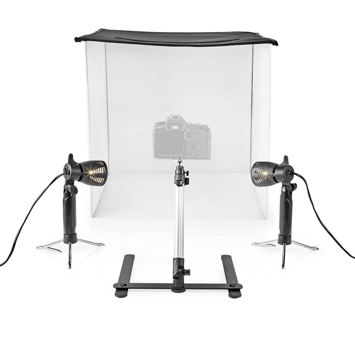 Foto Studio Kit | 400 lm | Faltbar | Hintergründe inkl. | Tragetasche enthalten | Schwarz