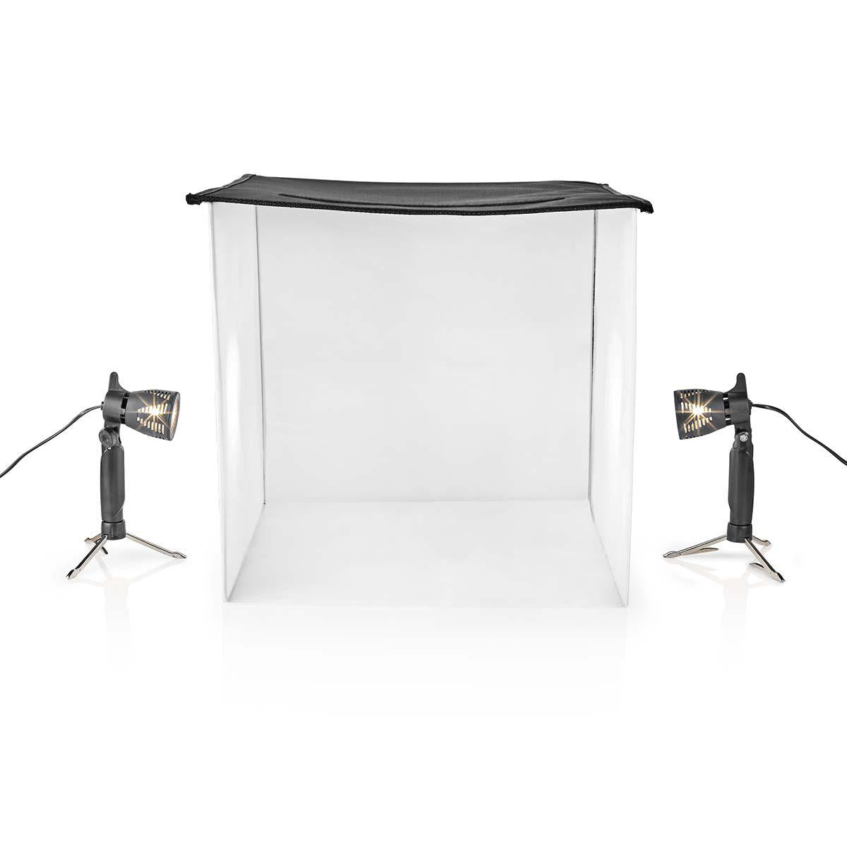 Foto Studio Kit | 400 lm | Faltbar | Hintergründe inkl. | Tragetasche enthalten | Schwarz