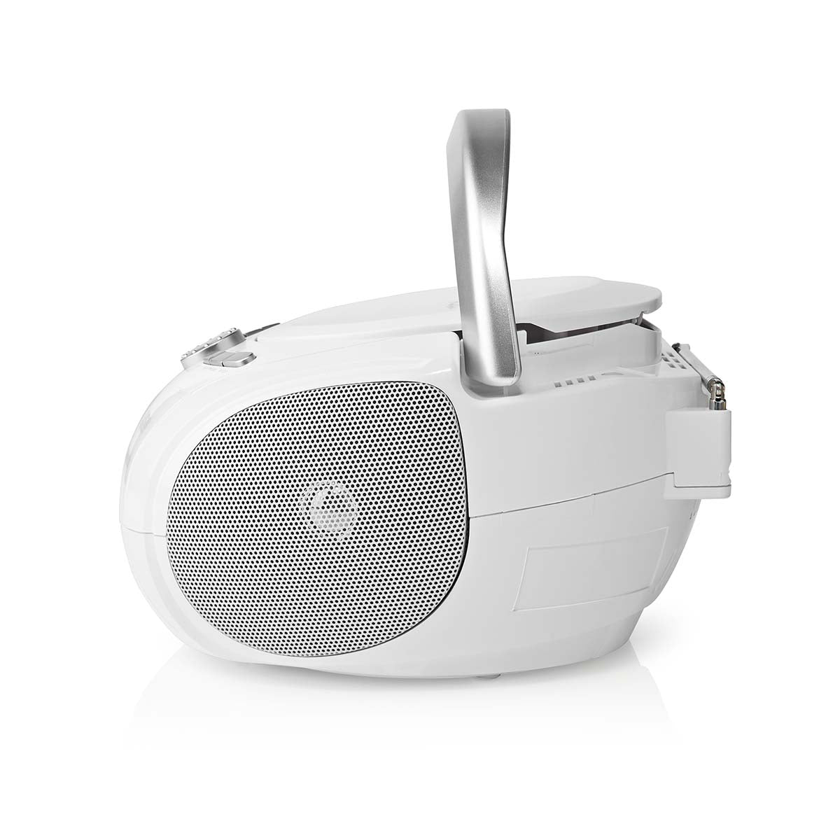 CD-Player Boombox | Batteriebetrieben / Netzstromversorgung | Stereo | 9 W | Bluetooth® | FM | USB Wiedergabe | Tragegriff | Weiss