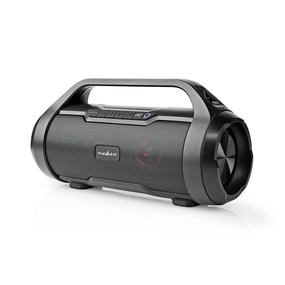 Bluetooth® Party Boombox | 6 Std | 2.0 | 120 W | Medienwiedergabe: AUX / Micro SD / USB | IPX5 | Verknüpfbar | Tragegriff | Partylicht | Schwarz