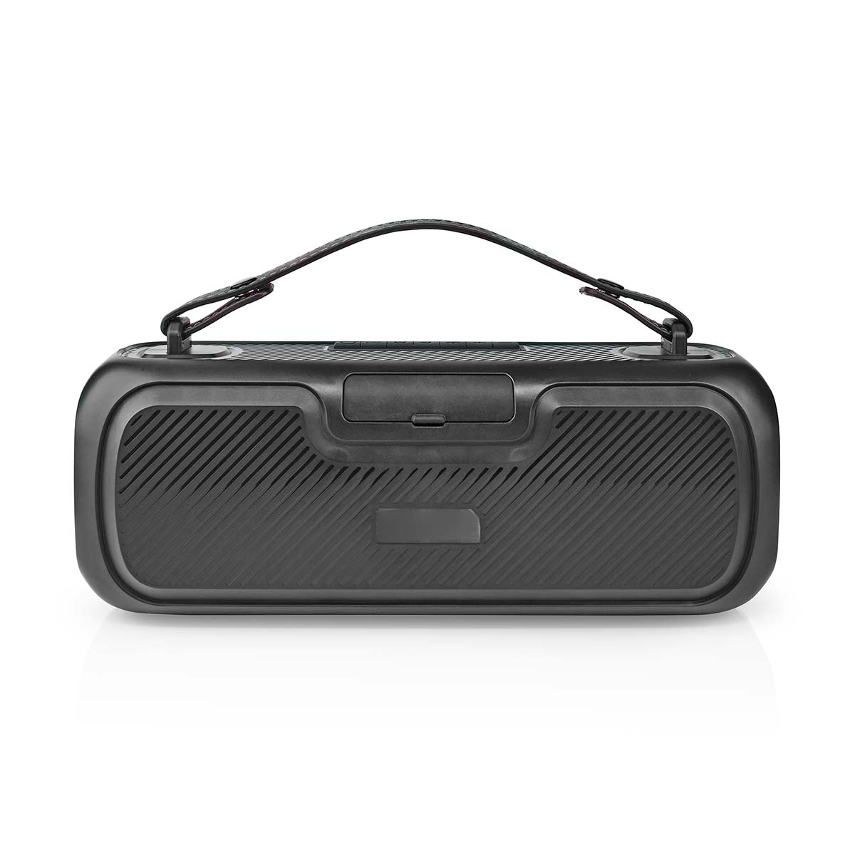 Bluetooth® Party Boombox | 4.5 Std | 2.0 | 45 W | Medienwiedergabe: AUX / USB | IPX5 | Verknüpfbar | Tragegriff | Partylicht | Schwarz