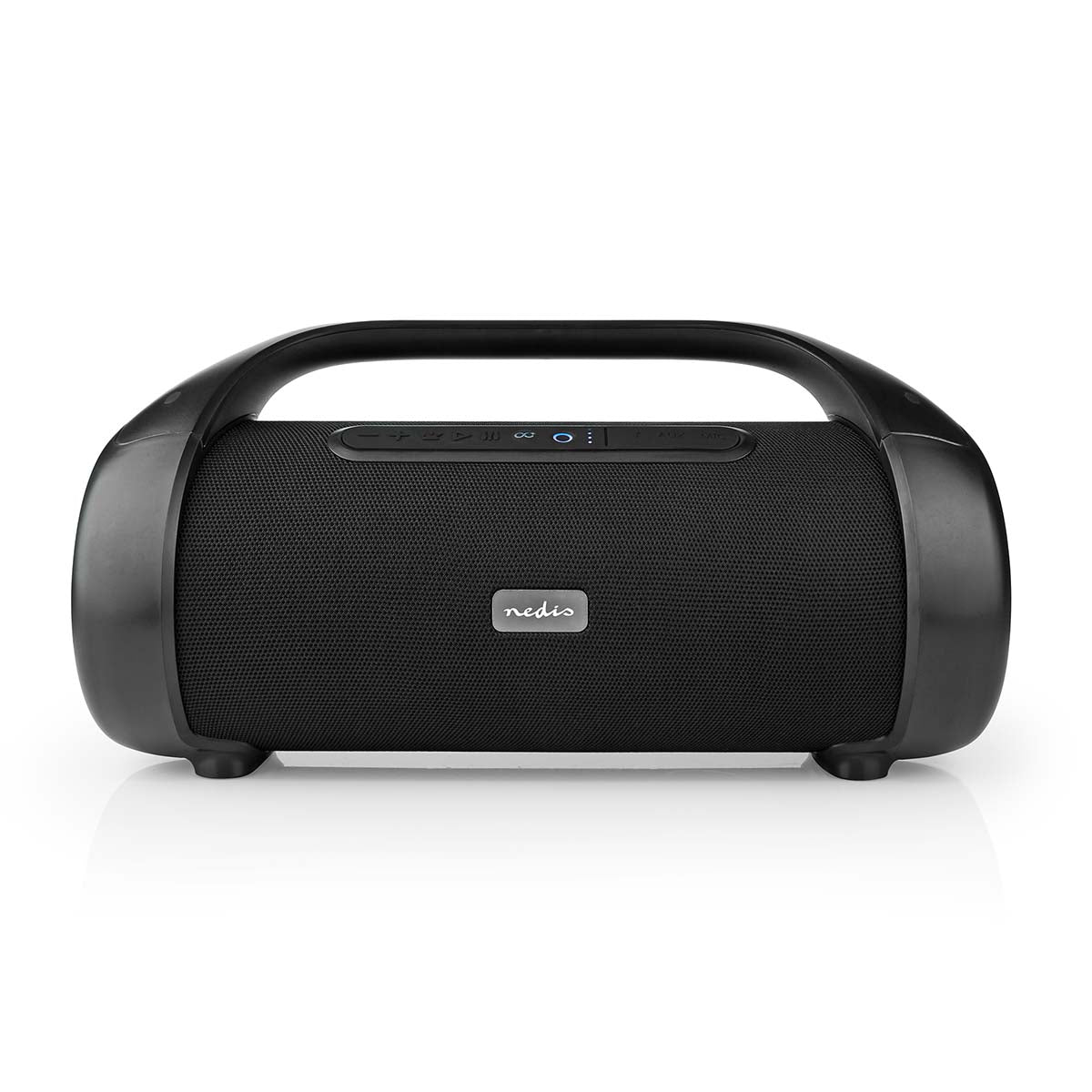 Bluetooth® Party Boombox | 9.5 Std | 2.1 | 120 W | Medienwiedergabe: AUX | IPX5 | Verknüpfbar | Tragegriff | Partylicht | Schwarz