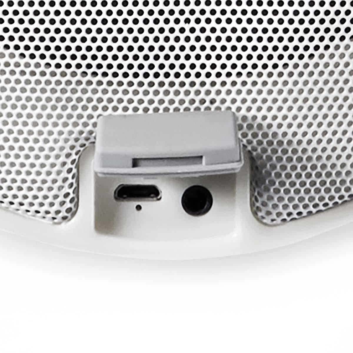 Bluetooth-Lautsprecher mit Mood Light | 6 Std | Ambiente Design | 90 W | Mono | RGB / Warmweiss | IPX5 | Verknüpfbar | Grau / Weiss
