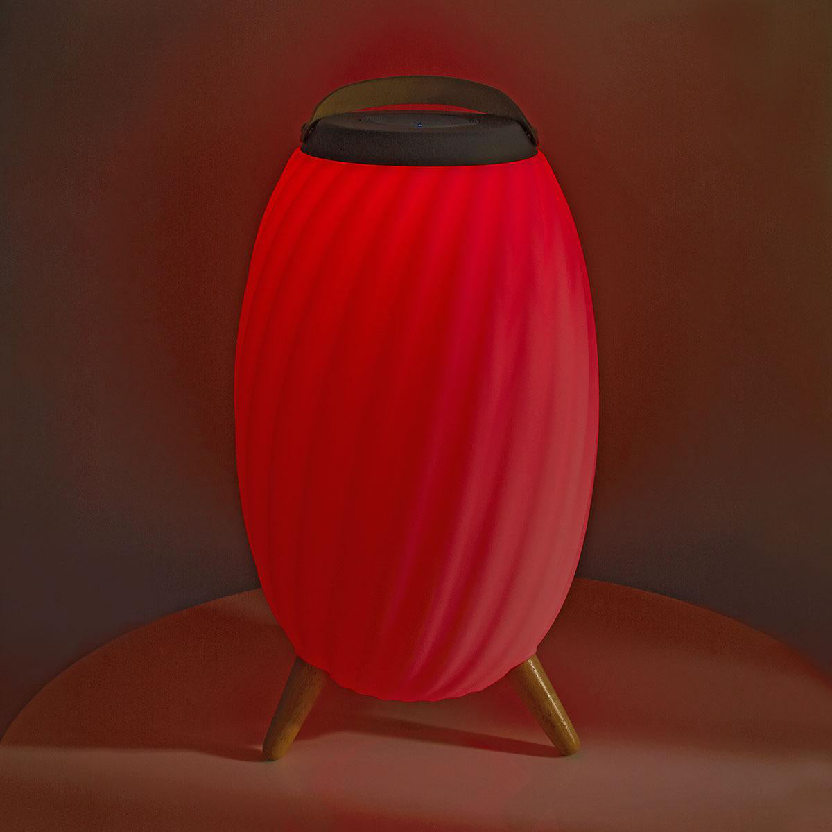 Bluetooth-Lautsprecher mit Mood Light | 6 Std | Ambiente Design | 90 W | Mono | RGB / Warmweiss | IPX5 | Verknüpfbar | Grau / Weiss