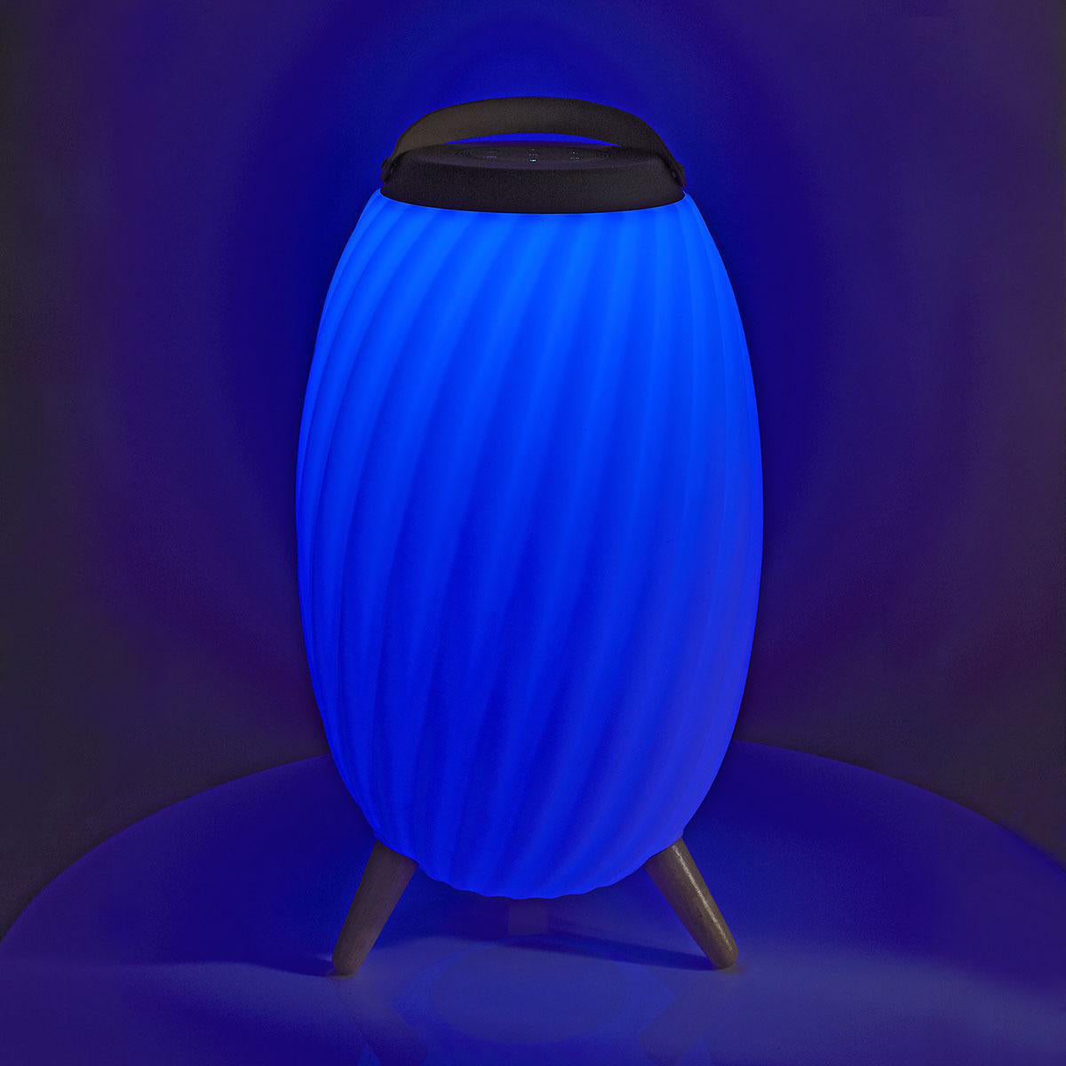 Bluetooth-Lautsprecher mit Mood Light | 6 Std | Ambiente Design | 90 W | Mono | RGB / Warmweiss | IPX5 | Verknüpfbar | Grau / Weiss