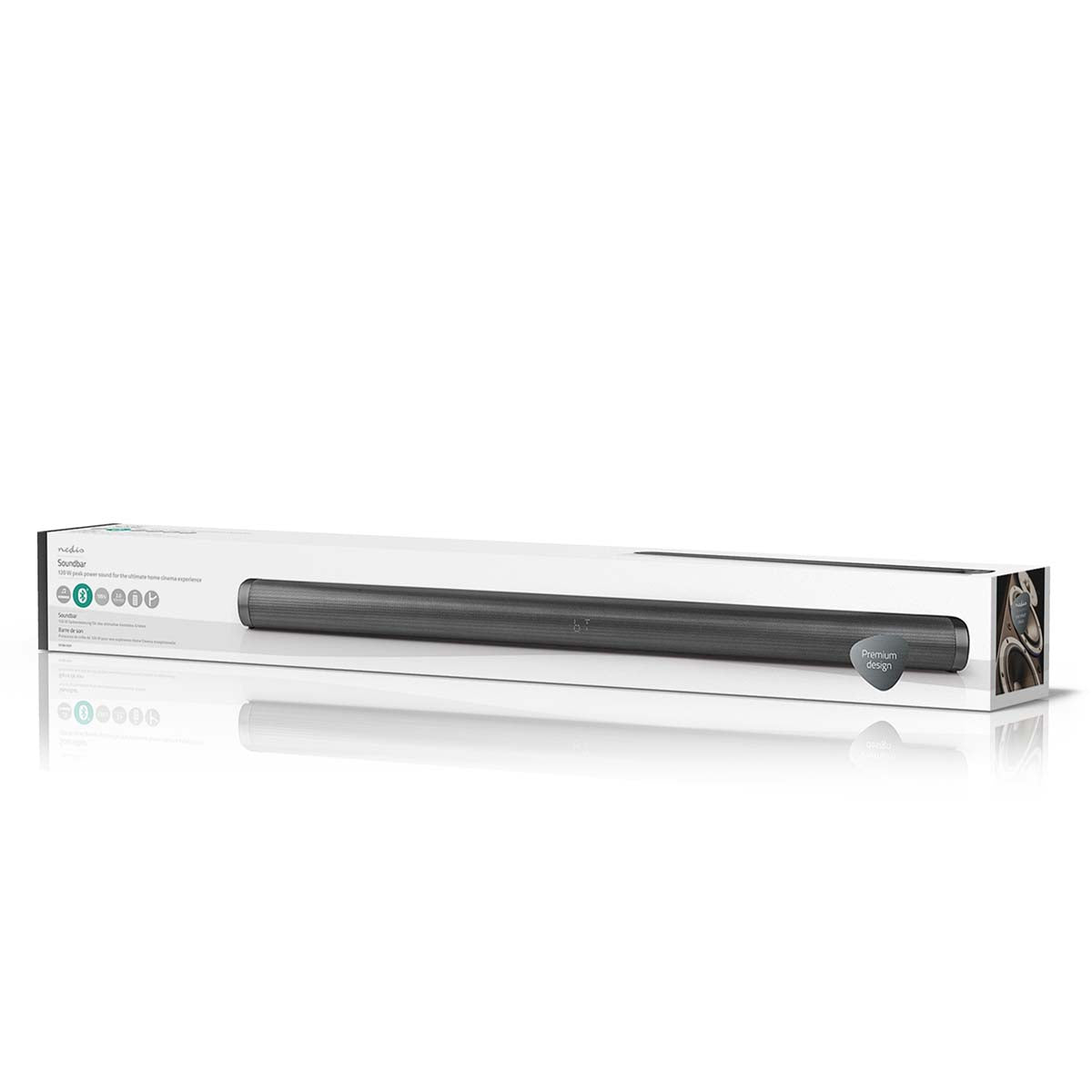 Soundbar | 2.0 | DSP-Programme | 135 W | 1x 3.5 mm / 1x Coax Audio / 1x Optisch / 1x USB | 1x HDMI (mit ARC) | Bluetooth® | Montierbar | Dunkelgrau / Schwarz