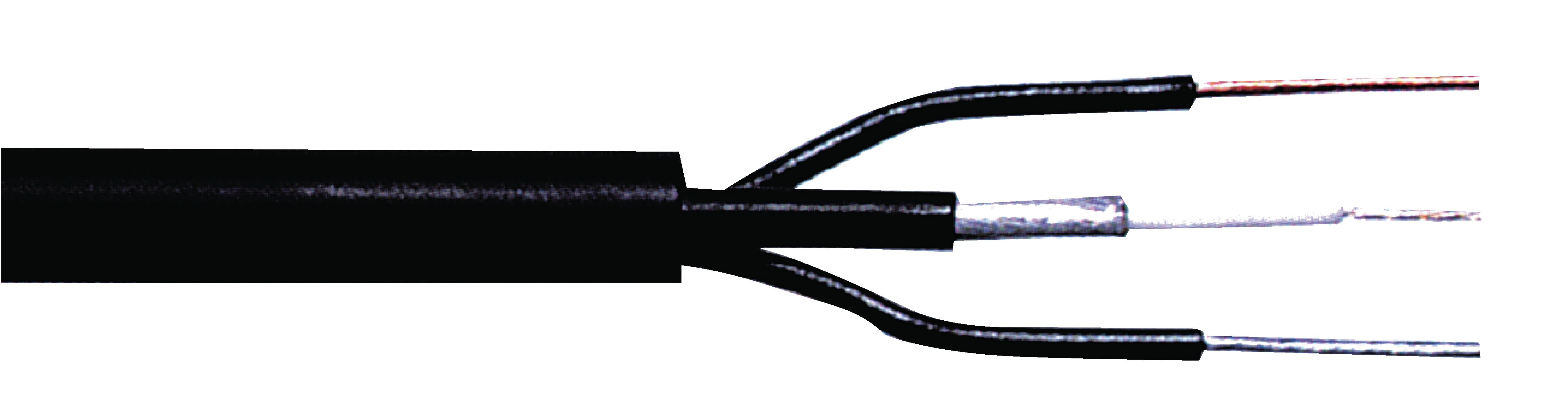 Composite-Kabel auf Rolle 10/0.10 + 2x 16.020 - 100 m Schwarz