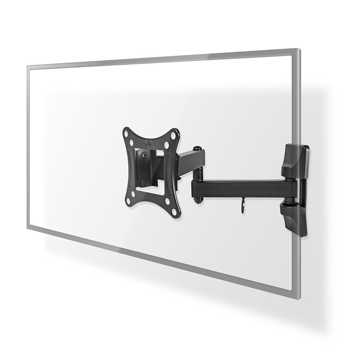 Vollbewegliche-TV-Wandhalterung | 13-27 " | maximal unterstützes Bildschirmgewicht: 15 kg | kippbar | drehbar | Minimaler Wandabstand: 60 mm | Maximaler Wandabstand: 350 mm | 3 Drehpunkt(e) | ABS / Stahl | Schwarz