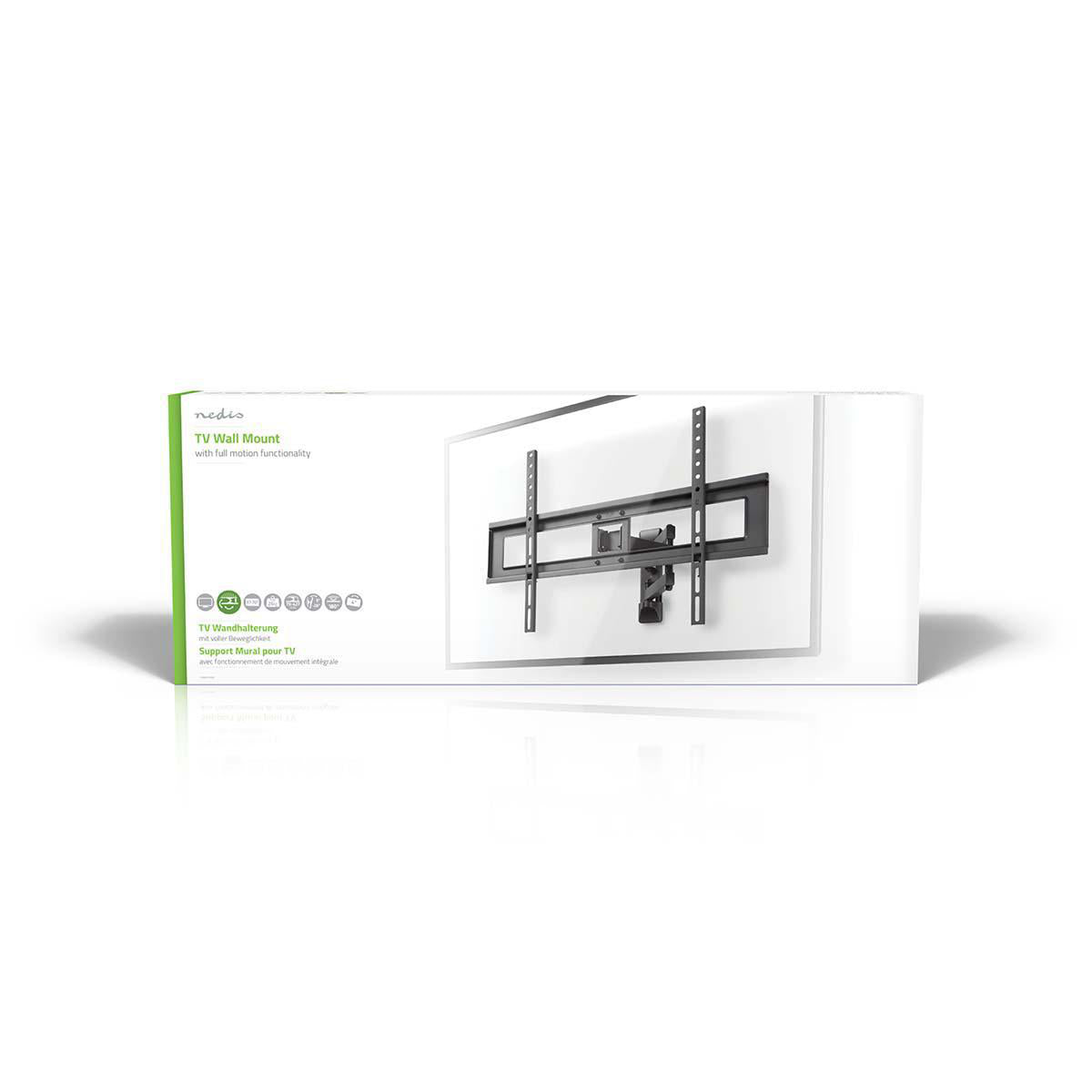 Vollbewegliche-TV-Wandhalterung | 37-70 " | maximal unterstützes Bildschirmgewicht: 25 kg | kippbar | drehbar | Minimaler Wandabstand: 79 mm | Maximaler Wandabstand: 427 mm | 3 Drehpunkt(e) | ABS / Stahl | Schwarz