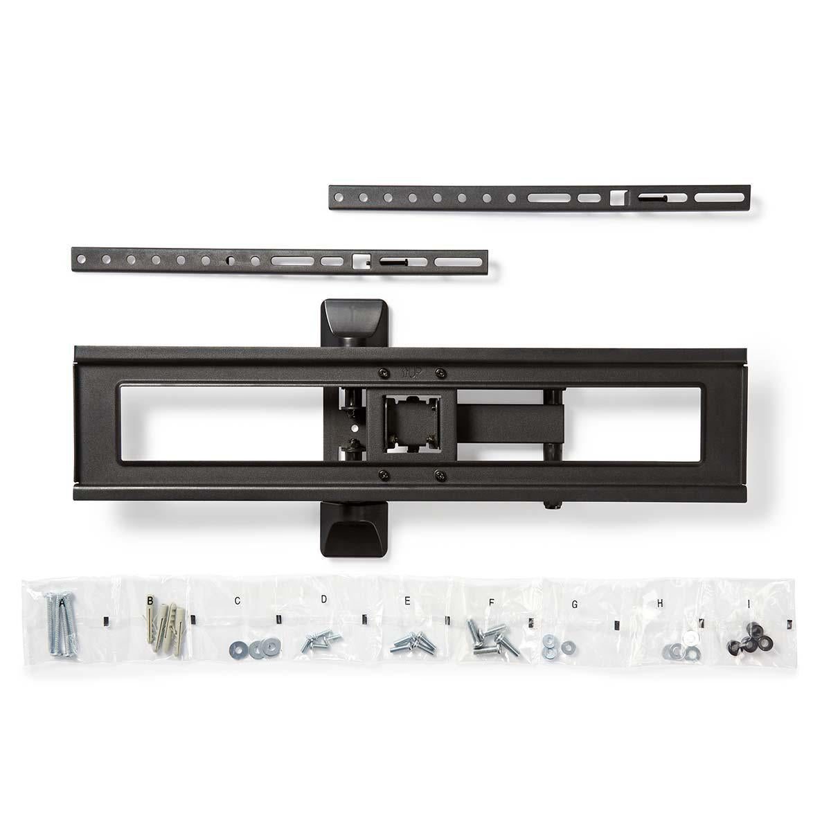 Vollbewegliche-TV-Wandhalterung | 37-70 " | maximal unterstützes Bildschirmgewicht: 25 kg | kippbar | drehbar | Minimaler Wandabstand: 79 mm | Maximaler Wandabstand: 427 mm | 3 Drehpunkt(e) | ABS / Stahl | Schwarz