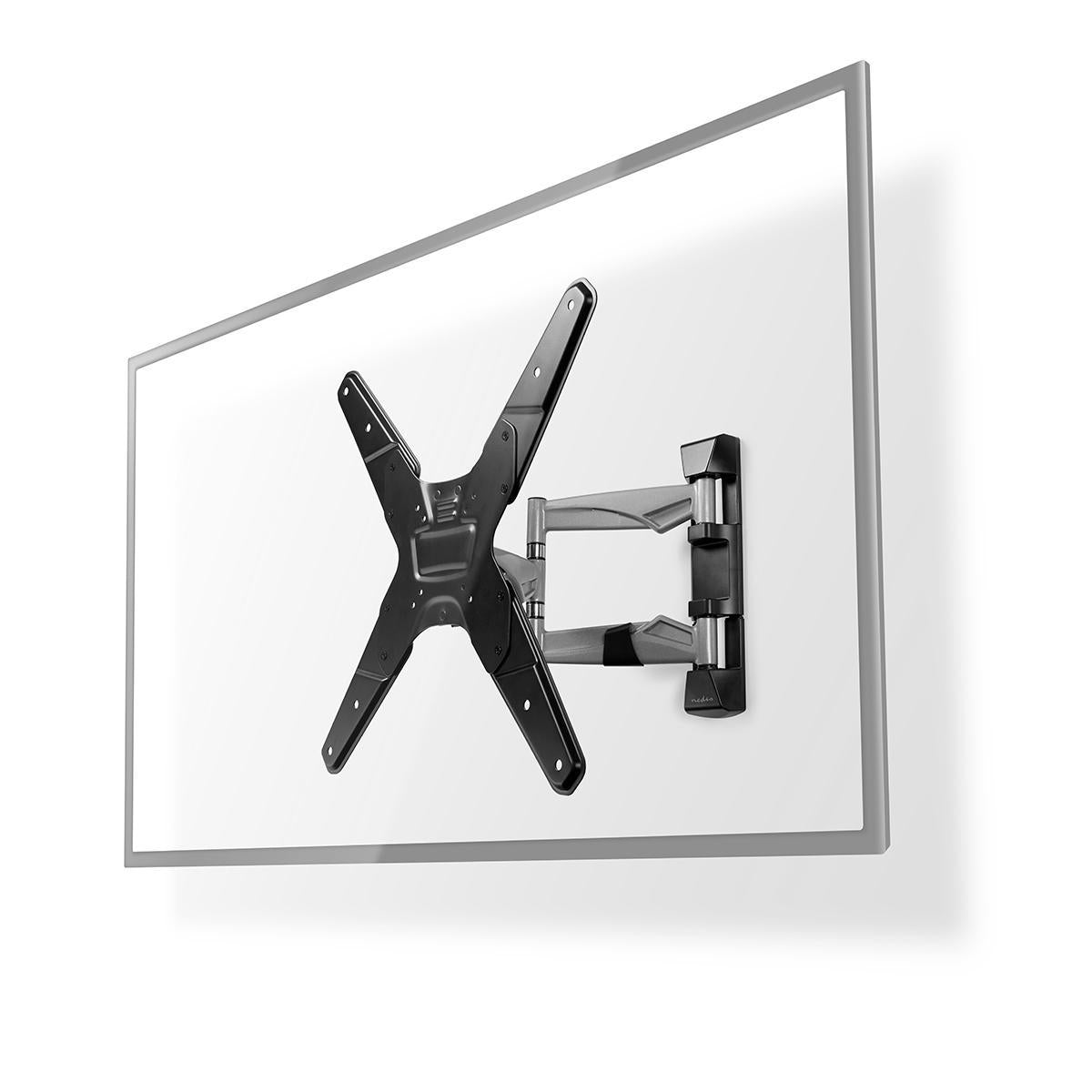 Vollbewegliche-TV-Wandhalterung | 23-55 " | maximal unterstützes Bildschirmgewicht: 30 kg | kippbar | drehbar | Minimaler Wandabstand: 48 mm | Maximaler Wandabstand: 410 mm | 3 Drehpunkt(e) | Stahl | Schwarz