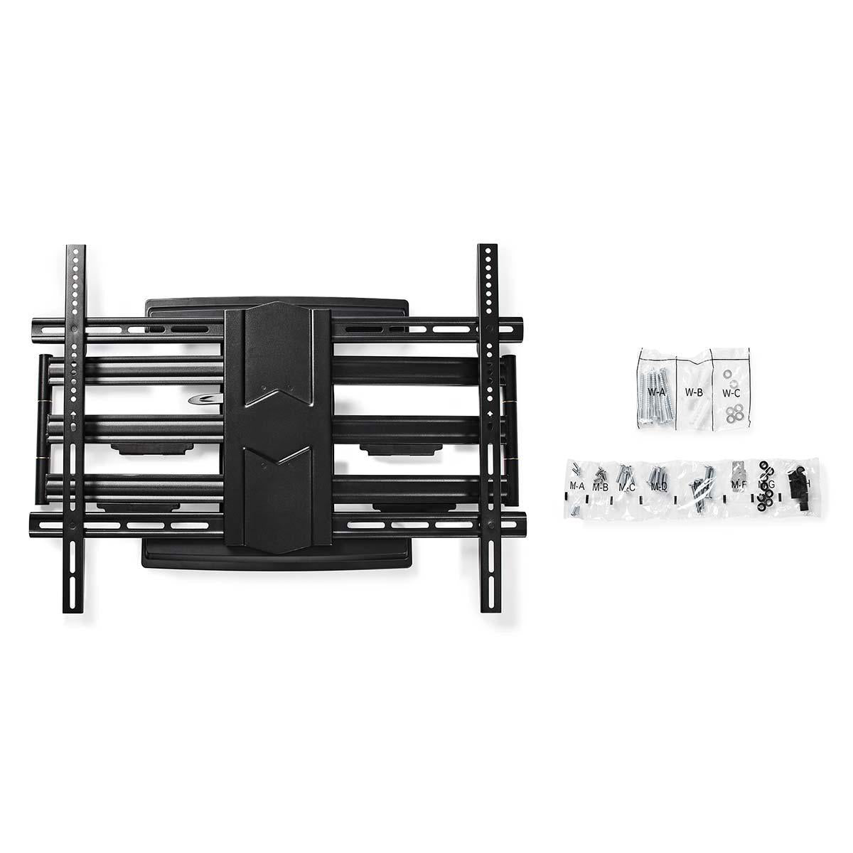 Vollbewegliche-TV-Wandhalterung | 43 - 100 " | maximal unterstützes Bildschirmgewicht: 70 kg | kippbar | drehbar | Minimaler Wandabstand: 70 mm | Maximaler Wandabstand: 800 mm | 3 Drehpunkt(e) | Stahl | Schwarz