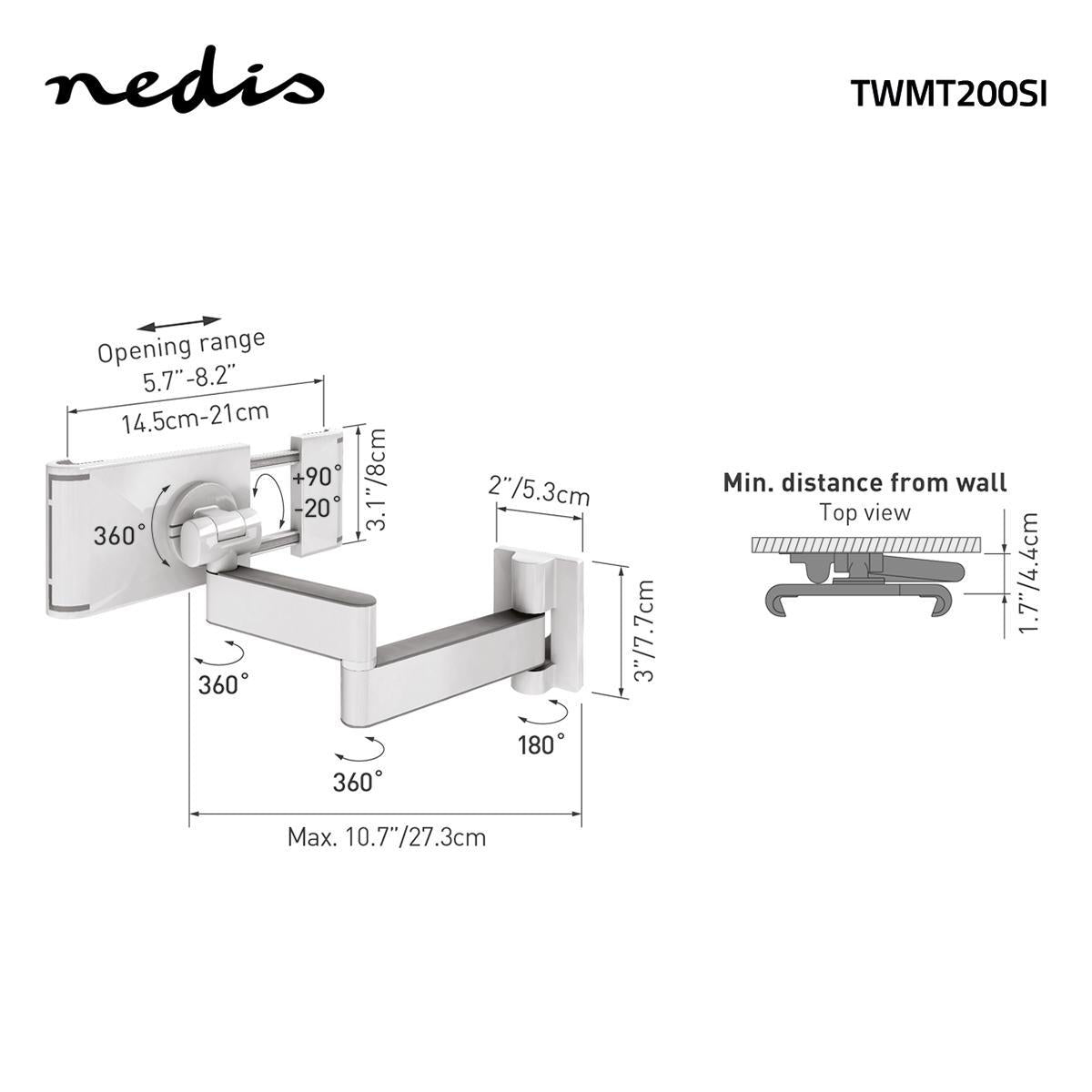 Tablet Halterung | 7-12 " | Vollbeweglich | Anwendung: Wand