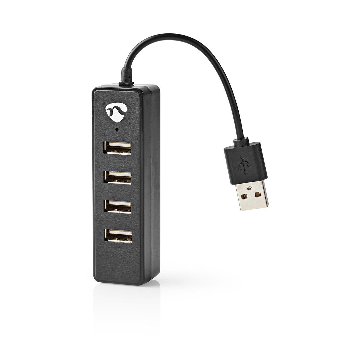 USB-Hub | USB-A Stecker | 4x USB A Female | 4-Port port(s) | USB 2.0 | Stromversorgung über USB