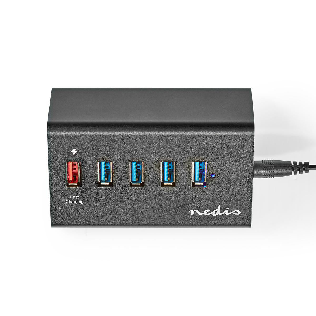 USB-Hub | USB Micro-B Buchse | USB-A Buchse | 5-Port port(s) | QC3.0 / USB 3.2 Gen 1 | Netzstromversorgung / Stromversorgung über USB | 5 Gbps | 5x USB