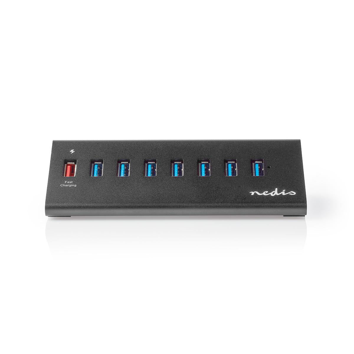 USB-Hub | USB Micro-B Buchse | USB-A Buchse | 8-Port port(s) | QC3.0 / USB 3.2 Gen 1 | Netzstromversorgung / Stromversorgung über USB | 5 Gbps | 8x USB