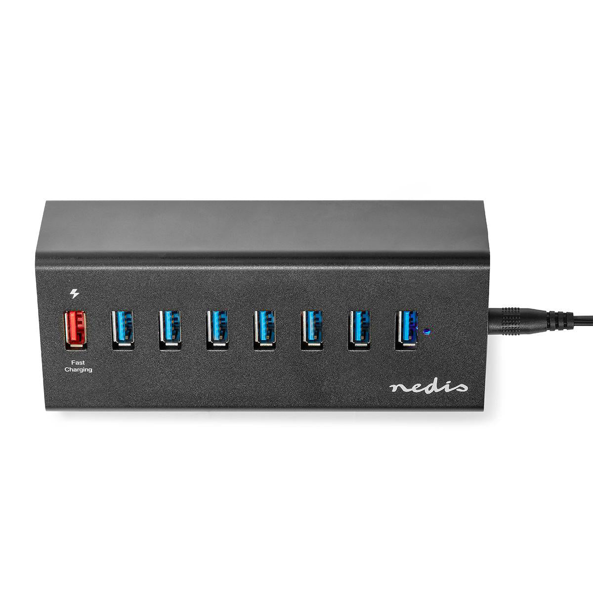 USB-Hub | USB Micro-B Buchse | USB-A Buchse | 8-Port port(s) | QC3.0 / USB 3.2 Gen 1 | Netzstromversorgung / Stromversorgung über USB | 5 Gbps | 8x USB