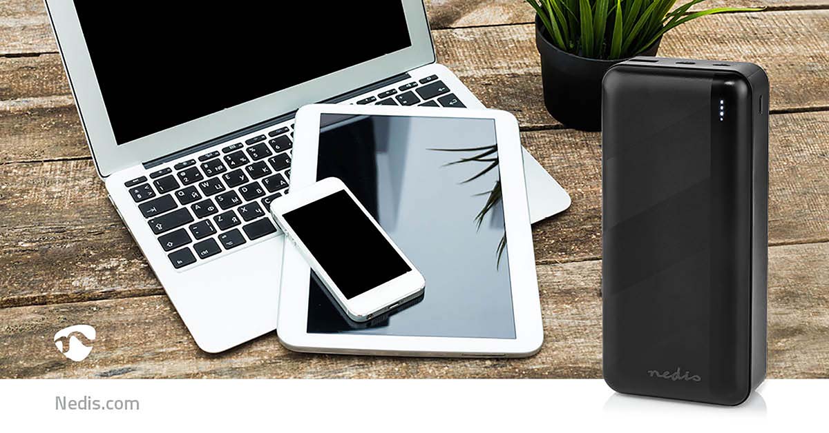 powerbank | 32000 mAh | 2.4 / 3.0 / 3.25 A | Anzahl der Ausgänge: 2 | Ausgangsanschluss: 1x USB-A / 1x USB-C™ | Eingangsverbindung: 1x Micro USB / 1x USB-C™ | PD3.0 45W / PD3.0 65W | Lithium-Polymer