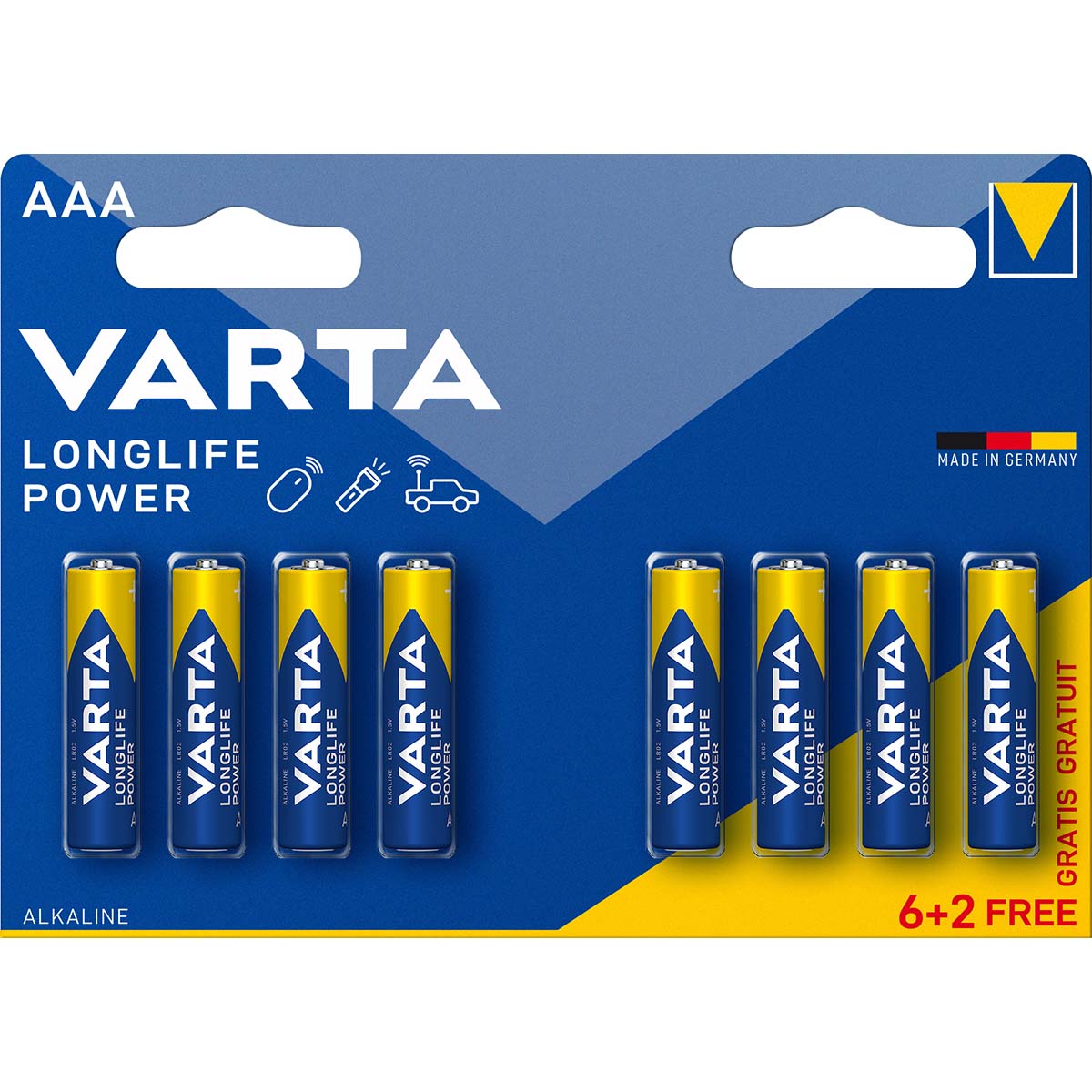 Alkaline Batterie AAA | 1.5 V DC | 8-Werbeblister