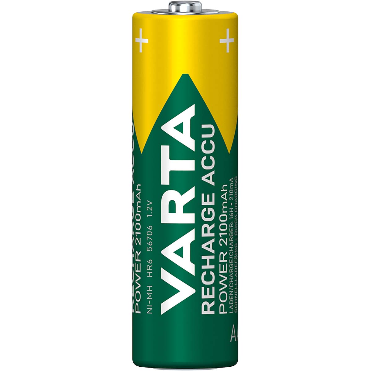 Wiederaufladbarer Ni-MH-Akku AA | 1.2 V DC | 2100 mAh | 4-Blister-Karte