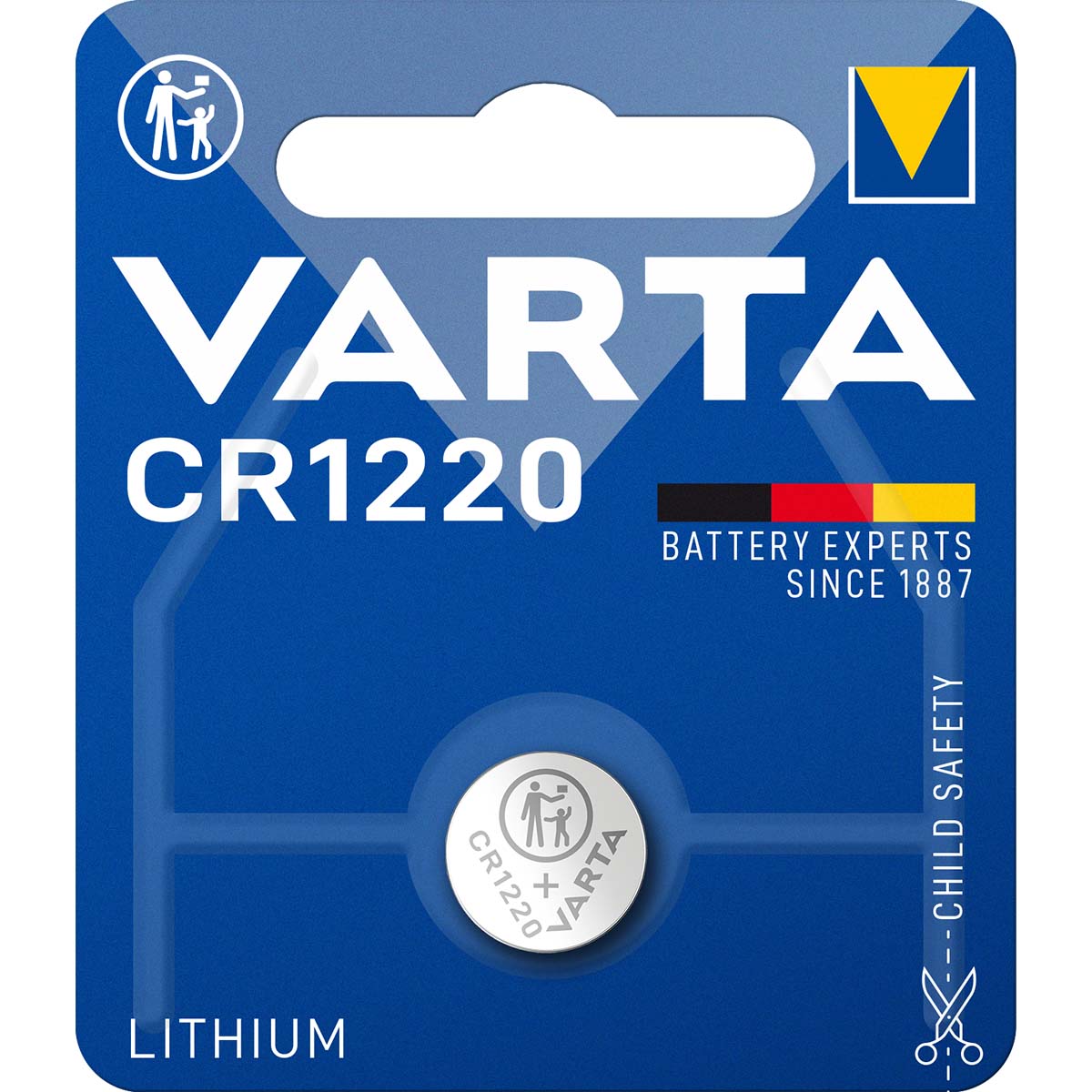 Lithium-Knopfzelle CR1220 | 3 V DC | 35 mAh | 1-Blister | Silber