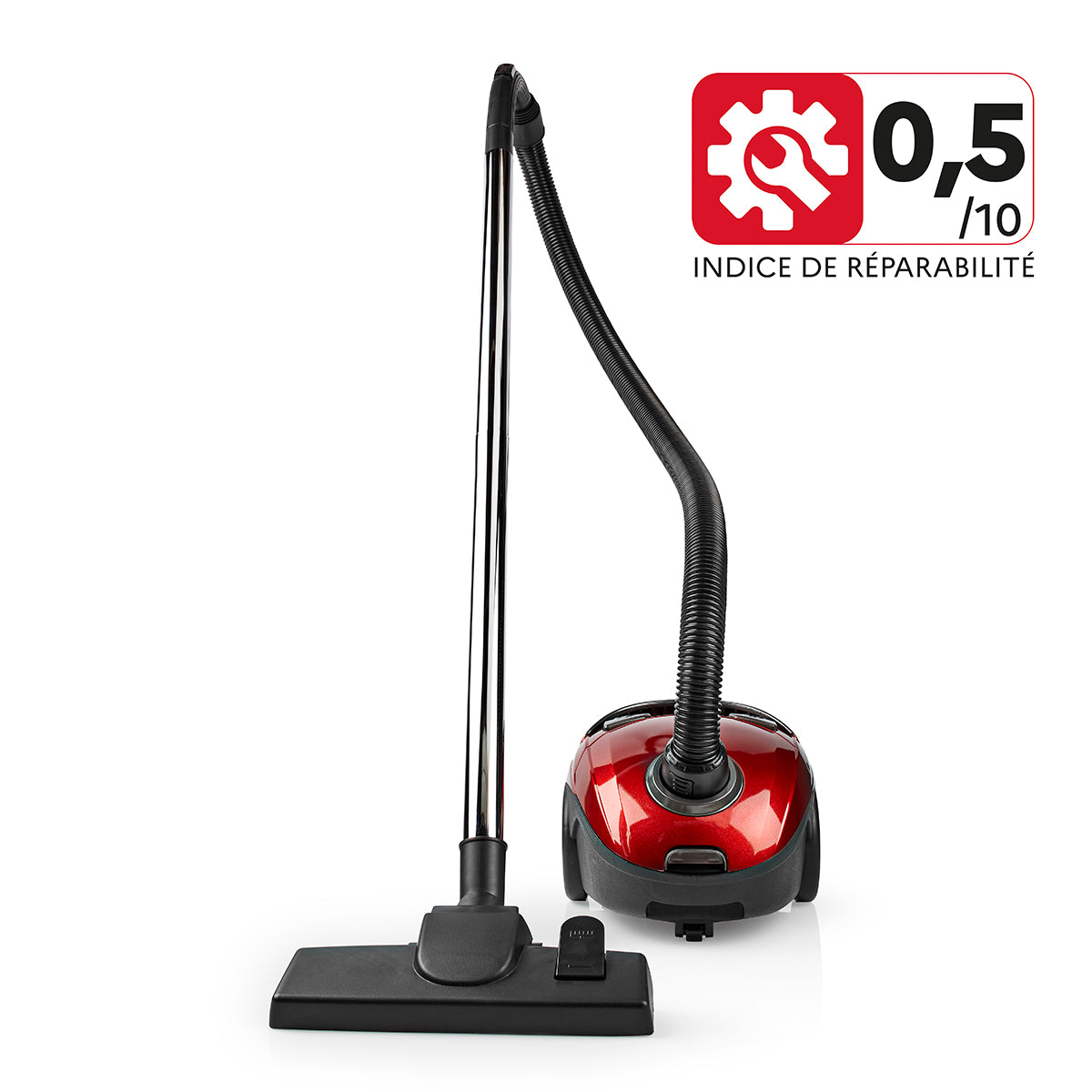 Staubsauger mit Beutel | Mit Beutel | 700 W | Staubkapazität: 1.5 l | Kombi-Bürste | Aktionsradius: 7 m | Hepa | Anthrazit / Red